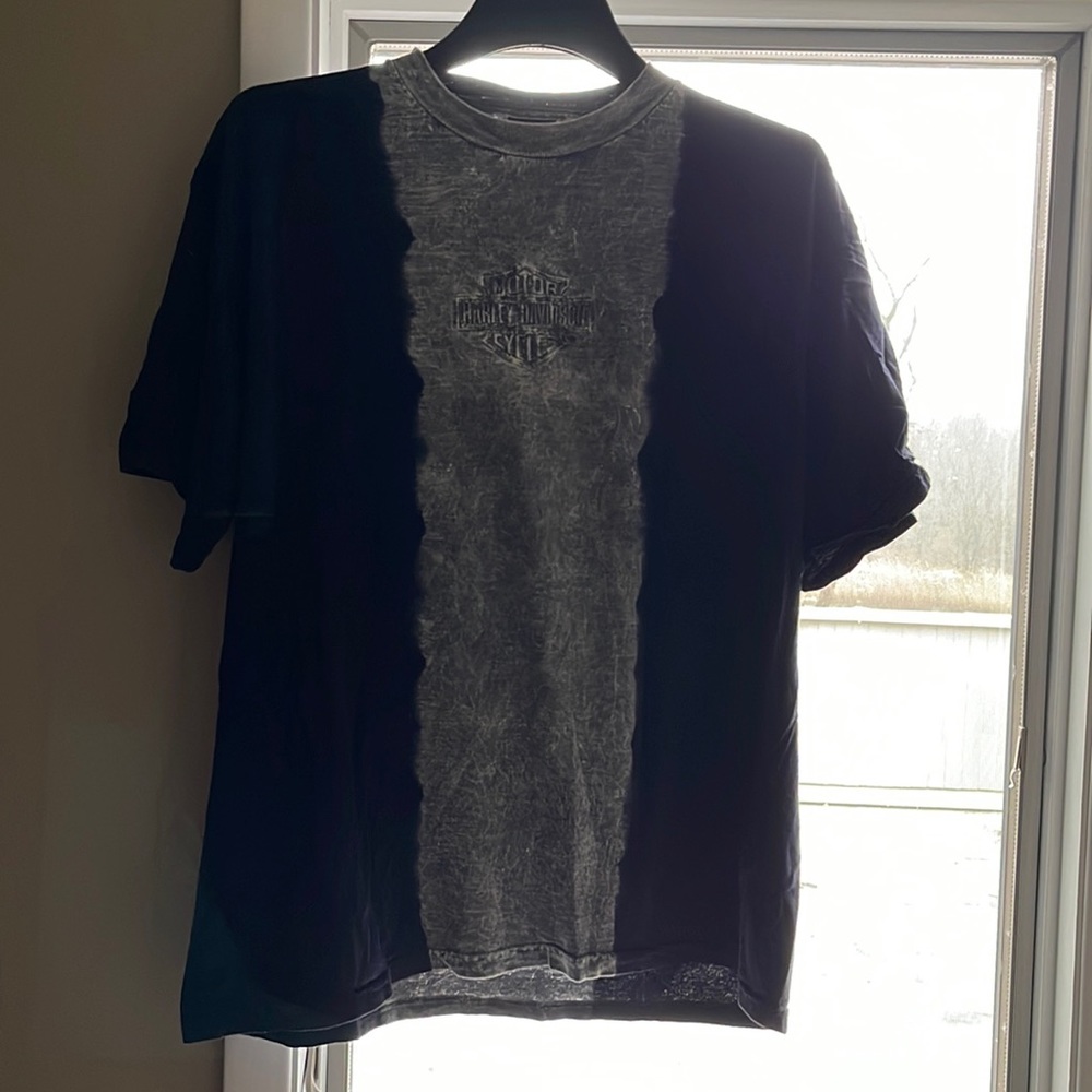 Harley Davidson Tie Dye Stripe Long Island NY Tee